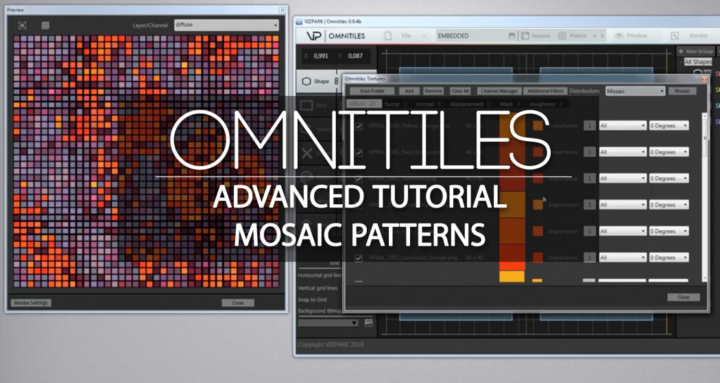 Mosaic Patterns Advanced Tutorials – 3DTEAMZ