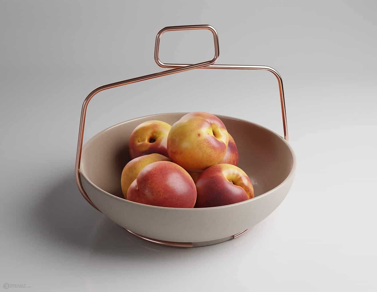 Free Peach Fruit 3d Model 1530