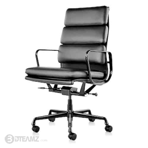 Herman Miller Eames Soft Pad Chairs Black 3D Model