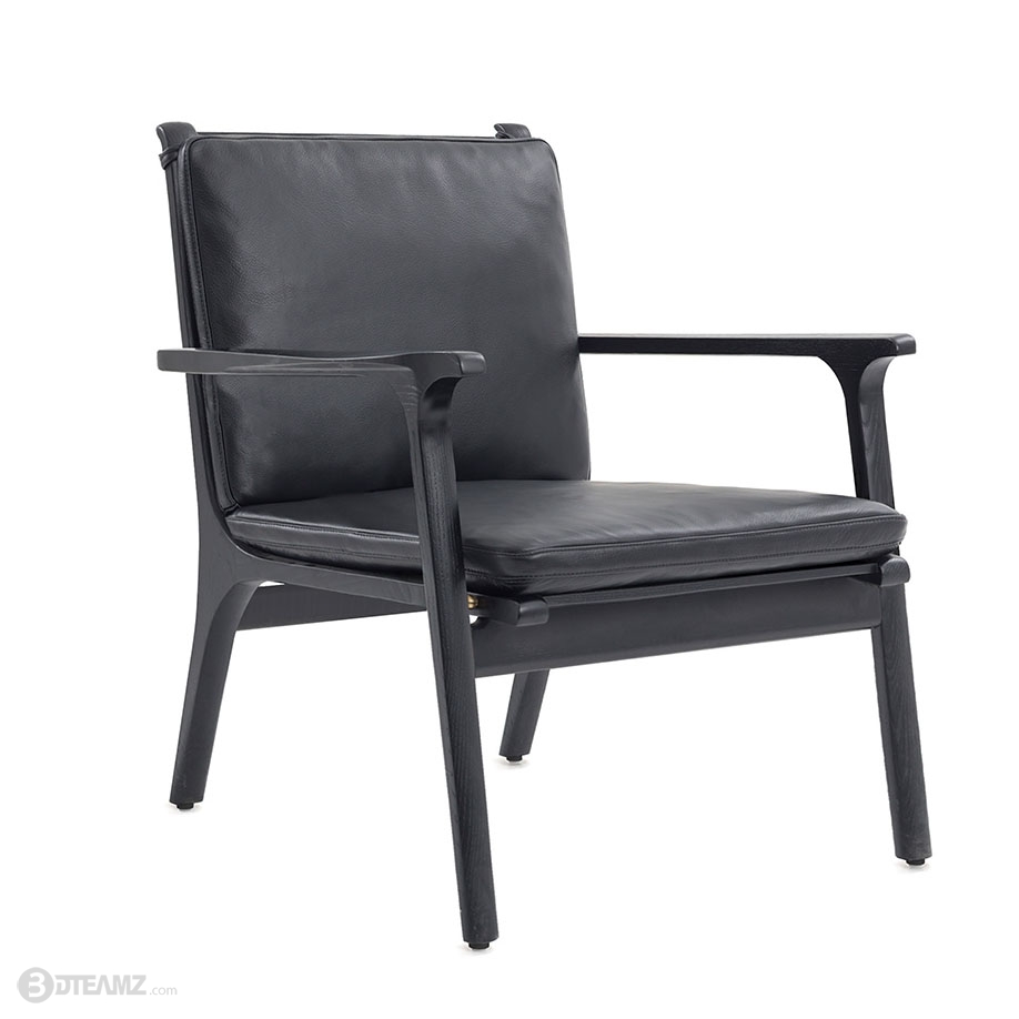 StellarWorks Ren Dining Armchair Black 3D