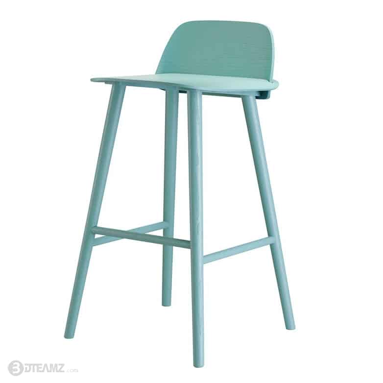 Muuto Nerd Light Green Barstool 3D