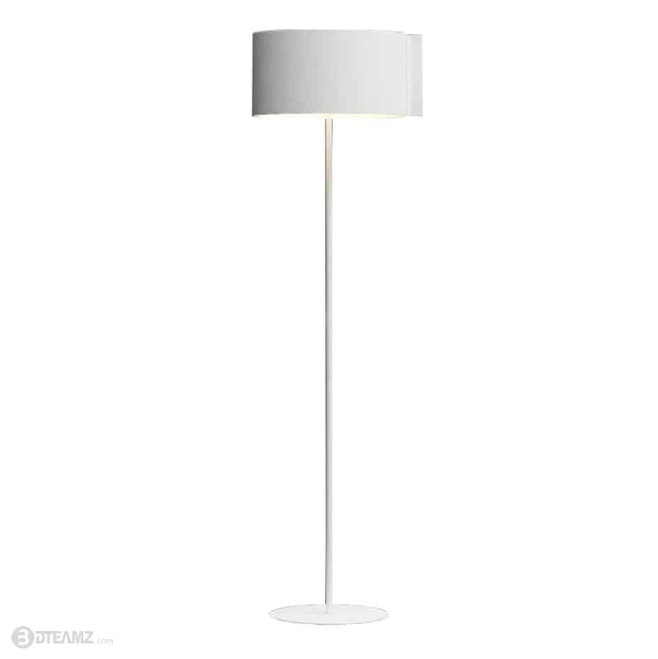 Oluce Switch 306 White Floor Lamp 3D Model