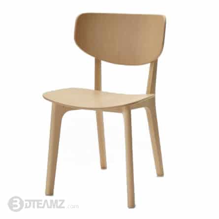 Maruni Roundish Wooden Chair 3d Model